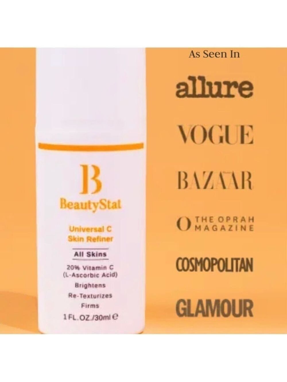 BeautyStat Universal Vitamin C Refiner Serum 20% L-Ascorbic Acid - Picture 3 of 16